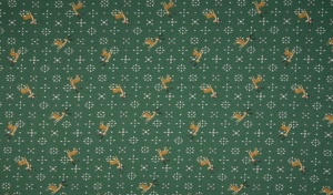 Jerse Bumbac imprimat - Deer Green - cupon 93cm - Img 2
