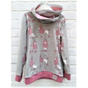 Jerse de bumbac imprimat - Pudel Grey - cupon 60cm - Img 2