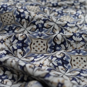 Material Canvas imprimat - Tiles Denim Blue
