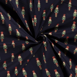 Material Craciun Poplin - Foil Nutcracker Navy - Img 2