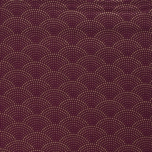 Material Craciun Poplin - Stars Scallop Aubergine