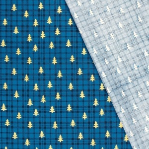 Material Craciun Poplin - Tartan Christmas Blue - Img 3
