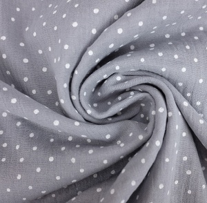 Muselina imprimata - Little Dots Grey