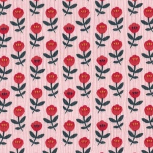 Muselina imprimata - Poppy Pink