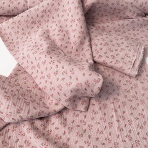 Muselina imprimata - Vintage floral Rose - Img 3