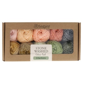 Pachet 10 sculuri x 25 gr - Scheepjes Stone Washed - Intentions - Img 2