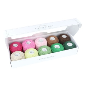 Pachet ata de brodat din bumbac organic mercerizat - Candy Floss Scheepjes - Img 10