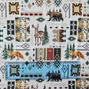 Poplin imprimat - Dakota Heritage Animals - Img 3