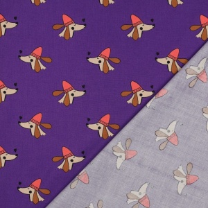 Poplin premium imprimat - Dogs Purple - Img 3