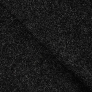 Tesatura din lana fiarta - Dark Grey Melange - cupon 19cm - Img 2