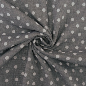 Tesatura jaquard cu doua fete - Dots Dark Grey - Img 2