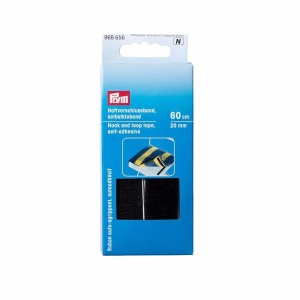 Banda velcro autoadeziva, negru, latime 20 mm