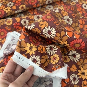 Bumbac Reiat Velur Babycord - Autumn Garden - Img 2