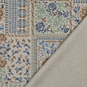 Canvas imprimat digital - Patchwork flowers linen - Img 2