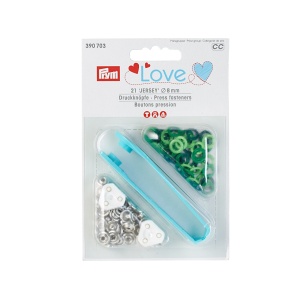 Capse pentru Jerse Prym Love 8 mm - 21 buc - verde - Img 2