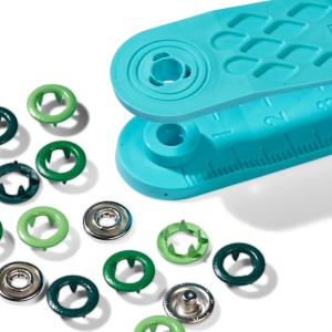 Capse pentru Jerse Prym Love 8 mm - 21 buc - verde