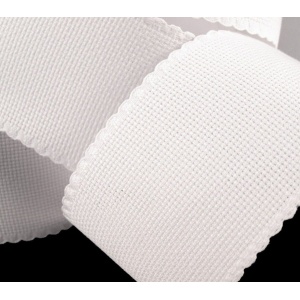 Cupon 1.45m - Banda pentru brodat alba - latime 7 cm