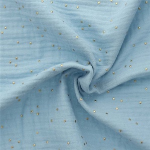 Cupon 60 cm - Muselina cu buline aurii - Glitz Glacier