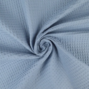 Cupon 60 cm - Tesatura din bumbac Waffle - Baltique Blue - Img 3