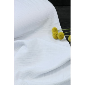 Cupon 70 cm - Muselina organica GOTS - White - Img 2