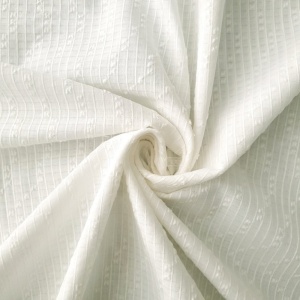 Cupon 85cm - Voal brodat- Dobby Stitch White