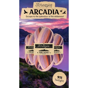 Fir din lana pentru sosete - Scheepjes Arcadia Striped - Twilight 911 - Img 2