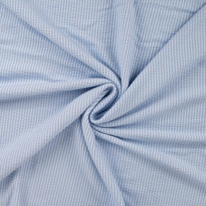 Jerse elastic gofrat Seersucker cu dungi - Lisa Baby Blue