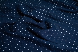 Material 100% In prespalat imprimat - Dots Navy - Img 2