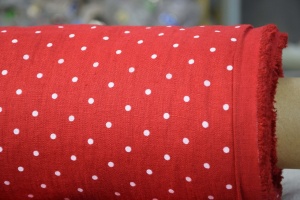 Material 100% In prespalat - Mini Dots Red - Img 3
