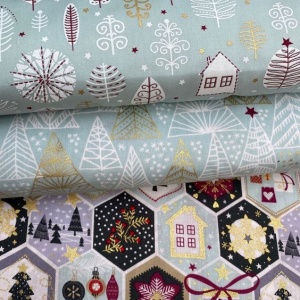 Material bumbac Craciun - Sweet Forest Mint - Img 2