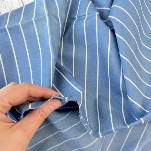 Material Chambray bumbac - Denim Stripes Blue - Img 2