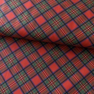Material Craciun Poplin - Tartan Diagonal - cupon 90 cm