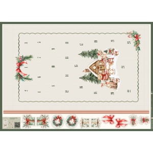 Material panou textil din canvas - Advent Calendar Natural