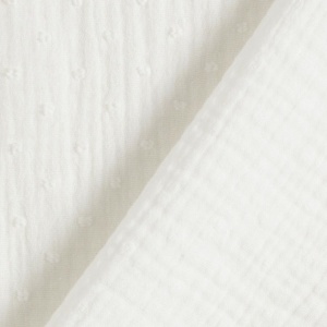 Muselina din bumbac - Dobby Ivory - Img 3