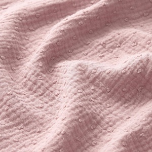 Muselina din bumbac - Dobby Pink