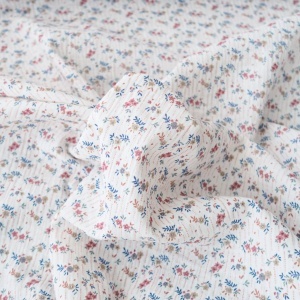 Muselina imprimata - Pastel Flowers Off-white