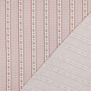 Muselina premium imprimata digital - Vichy Floral Pink - Img 3