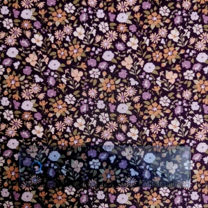 Poplin imprimat - Bisou Flowers Purple - Img 3