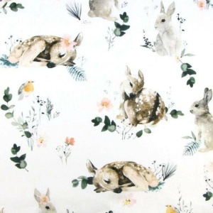 Poplin imprimat digital - Sweet Forest Deer