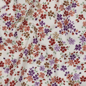 Poplin premium digital - Flowers Ivory