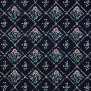 Poplin premium digital - Garden Lattice Navy - cupon 85 cm - Img 3