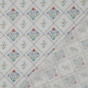 Poplin premium digital - Garden Lattice White - Img 2