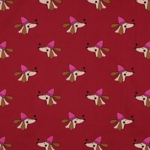 Poplin premium imprimat - Dogs Bordo - Img 5
