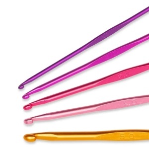 Set de 5 crosete metalice Prym, 2.5 - 5 mm - multicolor