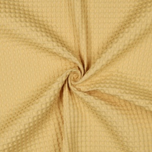 Tesatura din Bumbac Waffle Big - Soft Yellow - Img 2