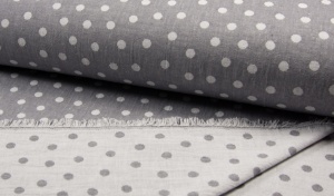 Tesatura jaquard cu doua fete - Dots Dark Grey - Img 3