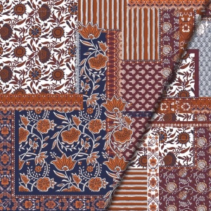 Voal batist de bumbac - Enjoy Patchwork Cognac