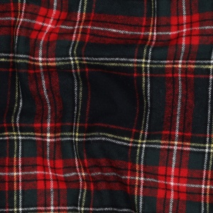 Bumbac flanel in carouri tartan - Navy-Rosu