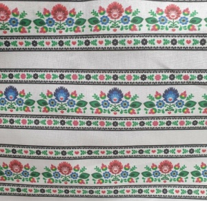 Bumbac imprimat digital - Folk Ribbon Border - Img 2
