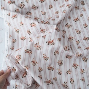 Bumbac imprimat digital - Shaby Flowers Beige - Img 2
